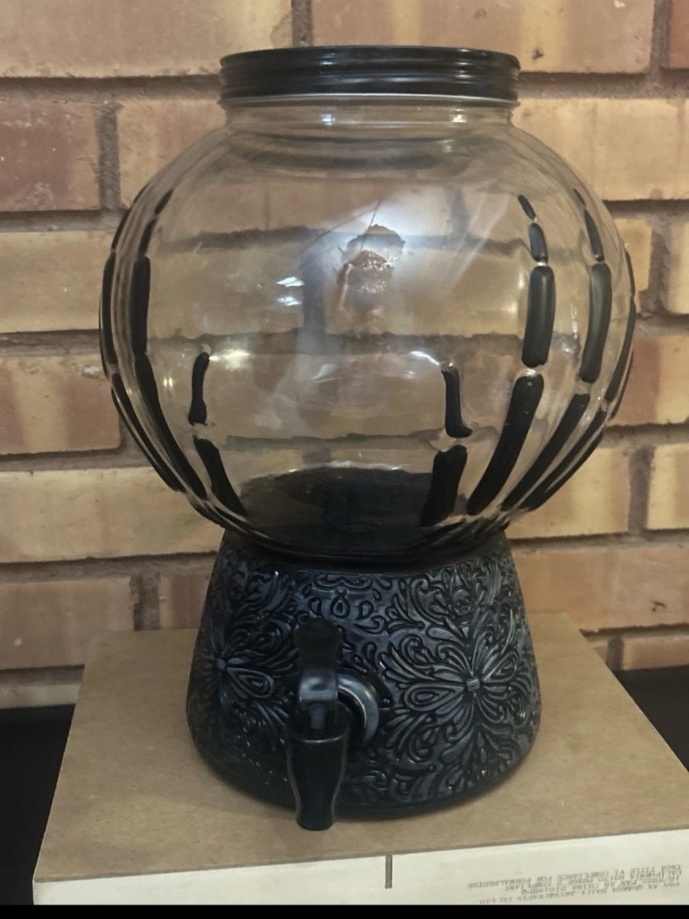 Way To Celebrate Halloween Skeleton Hands Glass Drink Dispenser Party Decor
